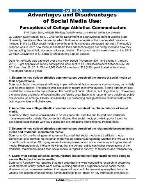 CoSIDA E-Digest March 2013 • 1