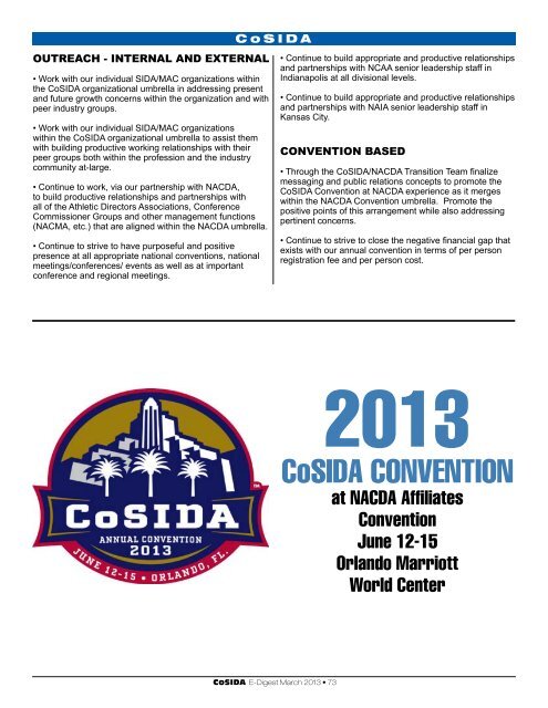 CoSIDA E-Digest March 2013 • 1