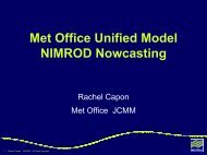 Met Office Unified Model NIMROD Nowcasting - LCRS