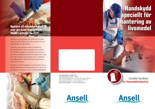 Handskydd speciellt för hantering av livsmedel - Ansell Healthcare ...