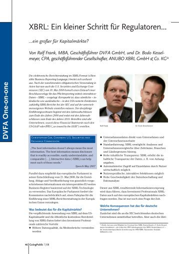 XBRL: Ein kleiner Schritt für Regulatoren... - GCPAS - German CPA ...