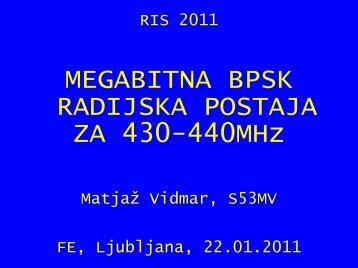 Megabitna BPSK radijska postaja za 430-440MHz (SLO-2011) - Lea