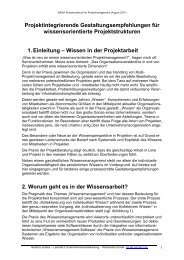 Wissen in der Projektar - Digitale Medien und Marketing