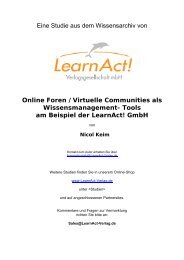 Online Foren/ Communities als Wissensmanagement ... - LearnAct!