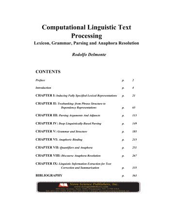 Computational Linguistic Text Processing - Lear