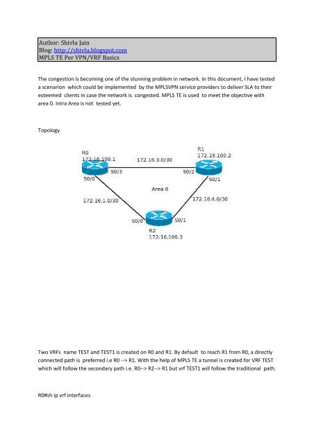 MPLS TE Per VRF.pdf - The Cisco Learning Network