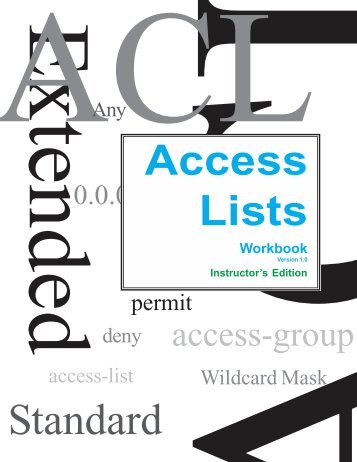 Access Lists Workbook - The Cisco Learning Network