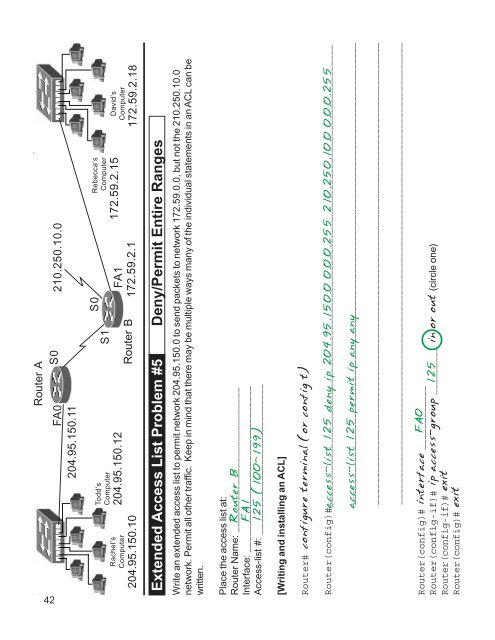 Access Lists Workbook - The Cisco Learning Network