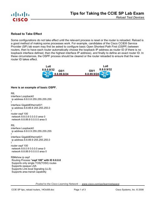 Tips for Taking the CCIE SP Lab Exam - The Cisco Learning Network