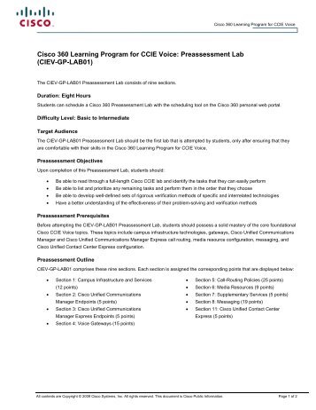 CIEV-GP-LAB01 - The Cisco Learning Network