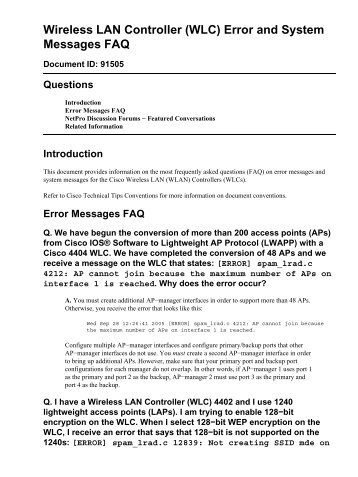 Wireless LAN Controller (WLC) - The Cisco Learning Network