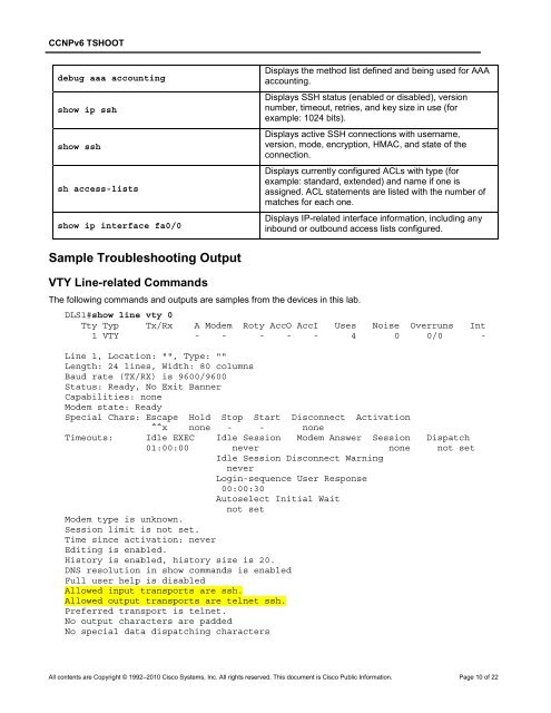 CCNP TSHOOT 6.0 - Cisco Learning Home