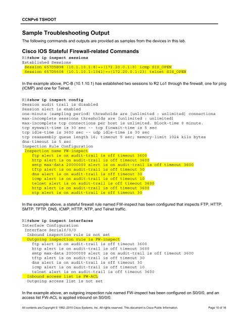 CCNP TSHOOT 6.0 - Cisco Learning Home