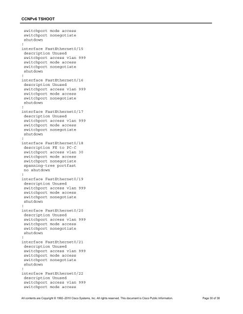 CCNP TSHOOT 6.0 - Cisco Learning Home