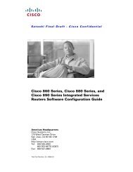Cisco 860 Series, Cisco 880 Series, and Cisco 890 Series ...