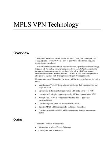 MPLS VPN Technology