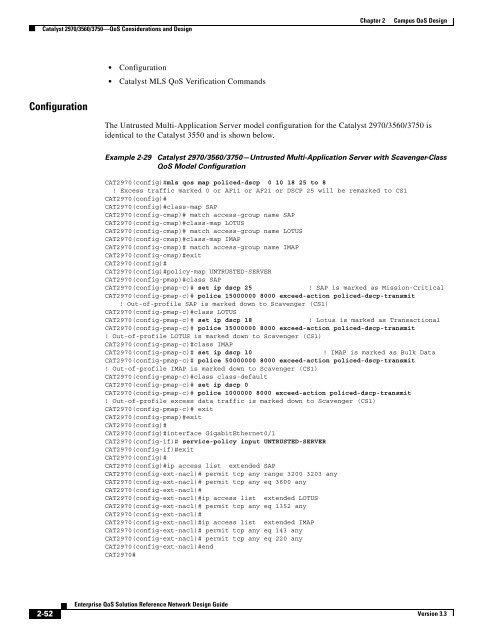 Enterprise QoS Solution Reference Network Design Guide