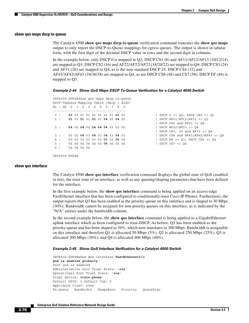 Enterprise QoS Solution Reference Network Design Guide