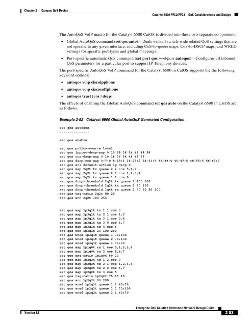 Enterprise QoS Solution Reference Network Design Guide