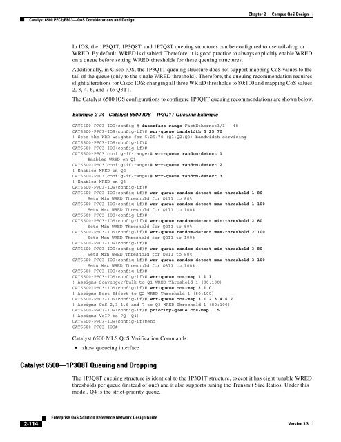 Enterprise QoS Solution Reference Network Design Guide