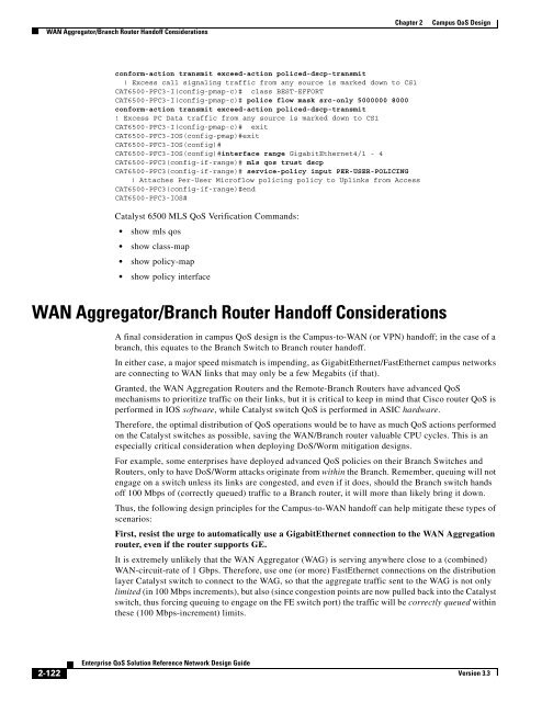 Enterprise QoS Solution Reference Network Design Guide