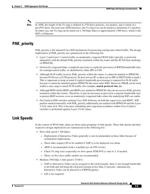 Enterprise QoS Solution Reference Network Design Guide