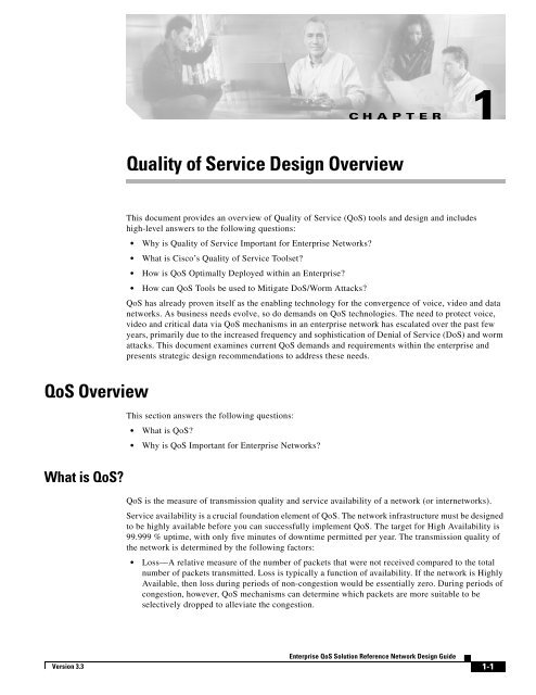 Enterprise QoS Solution Reference Network Design Guide