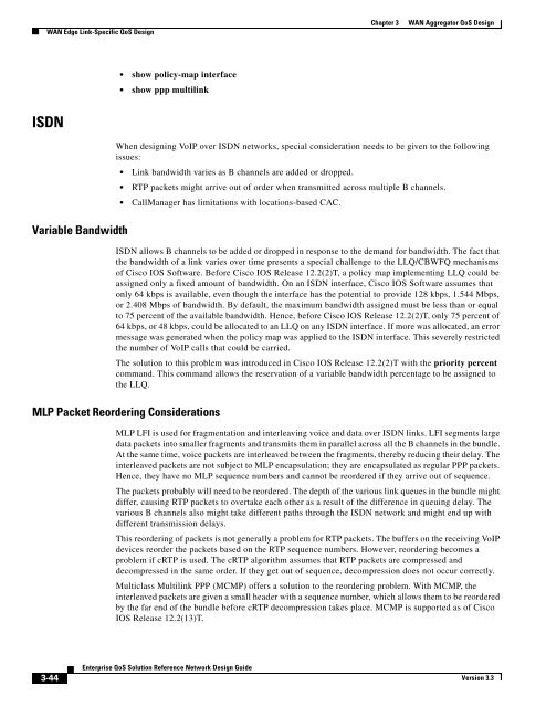 Enterprise QoS Solution Reference Network Design Guide