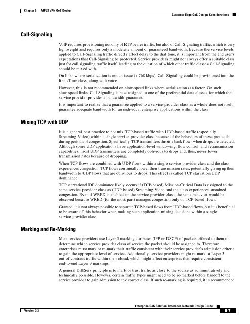 Enterprise QoS Solution Reference Network Design Guide