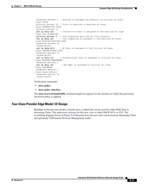 Enterprise QoS Solution Reference Network Design Guide