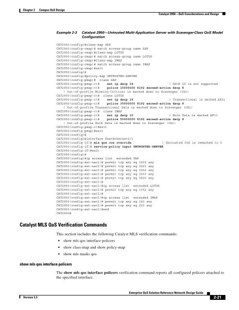 Enterprise QoS Solution Reference Network Design Guide