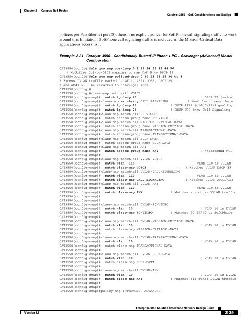 Enterprise QoS Solution Reference Network Design Guide