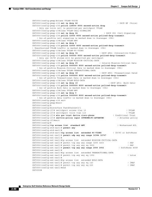 Enterprise QoS Solution Reference Network Design Guide