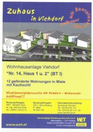 Wohnzuschuss Modell 2009 - Viehdorf