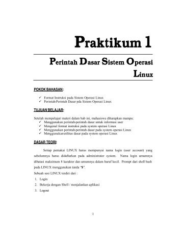 Perintah Dasar Sistem Operasi Linux