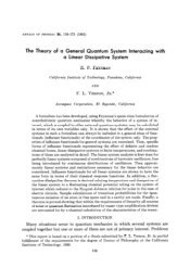 The Theory of a General Quantum System Interacting with a Linear ...