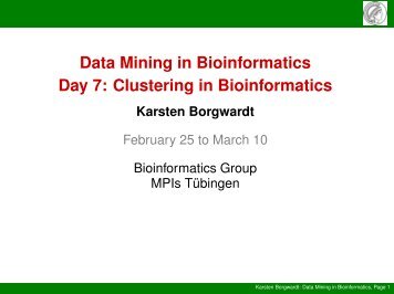 Data Mining in Bioinformatics Day 7: Clustering in ... - Lecturer EEPIS