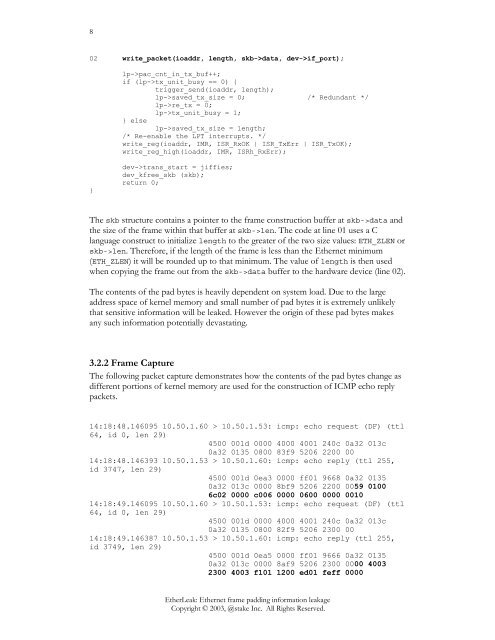 EtherLeak: Ethernet Frame Padding Information ... - Leet Upload