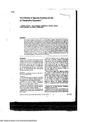 The Influence of Cigarette Smoking and Sex on Theophylline ...