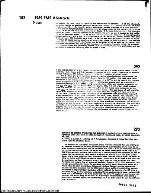 Environmental and Molecular Mutagenesis - Legacy Tobacco ...