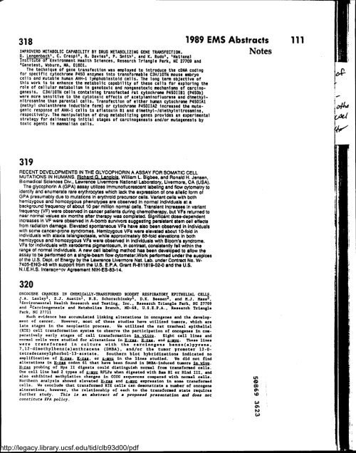 Environmental and Molecular Mutagenesis - Legacy Tobacco ...