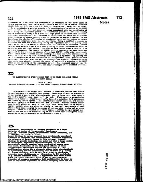 Environmental and Molecular Mutagenesis - Legacy Tobacco ...