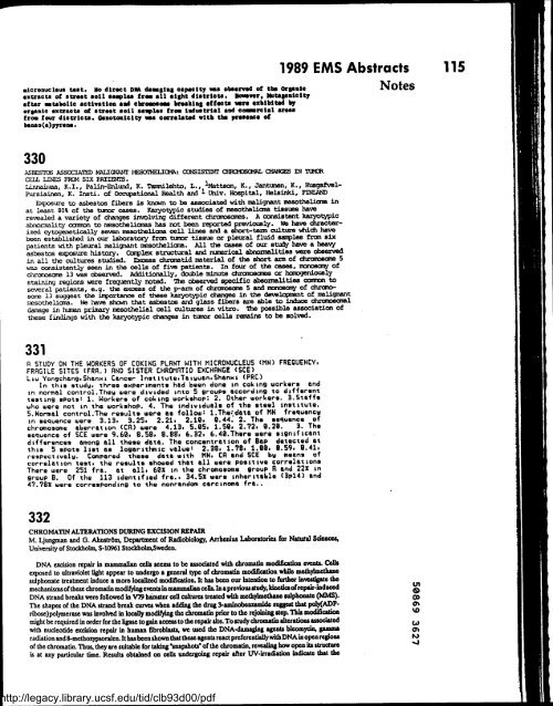 Environmental and Molecular Mutagenesis - Legacy Tobacco ...