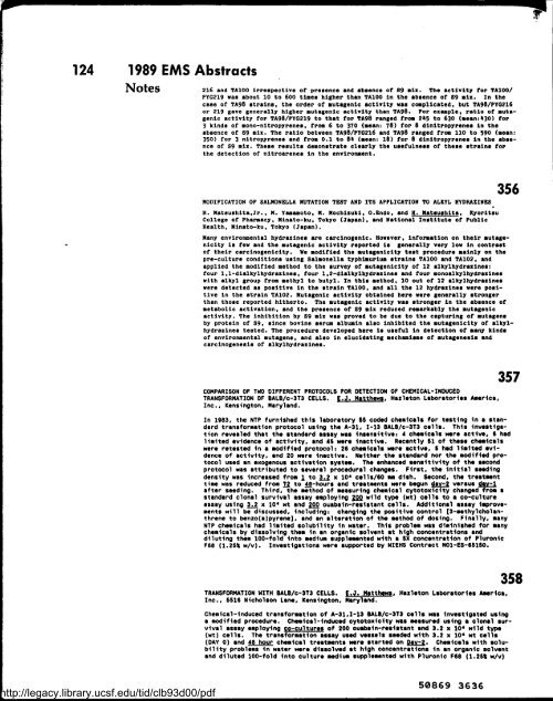 Environmental and Molecular Mutagenesis - Legacy Tobacco ...