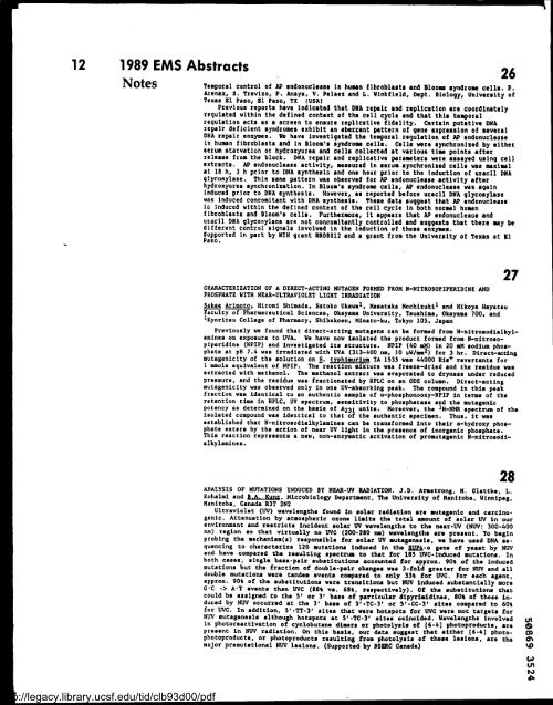 Environmental and Molecular Mutagenesis - Legacy Tobacco ...