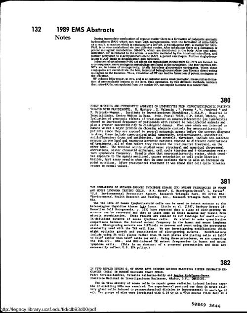 Environmental and Molecular Mutagenesis - Legacy Tobacco ...