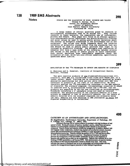 Environmental and Molecular Mutagenesis - Legacy Tobacco ...