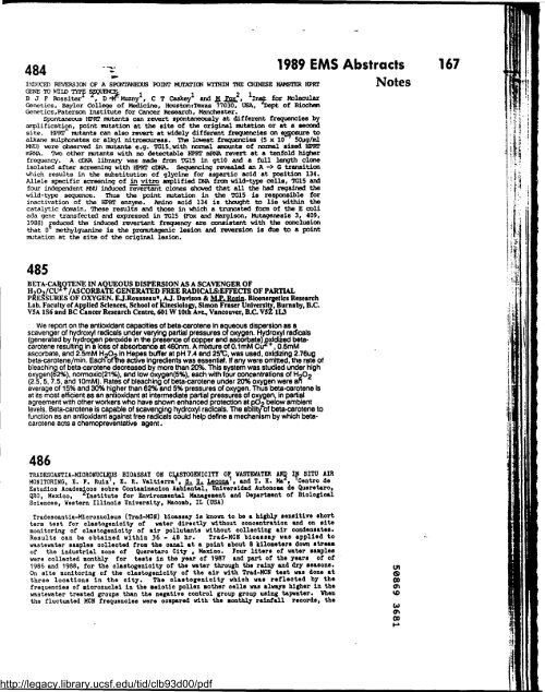 Environmental and Molecular Mutagenesis - Legacy Tobacco ...