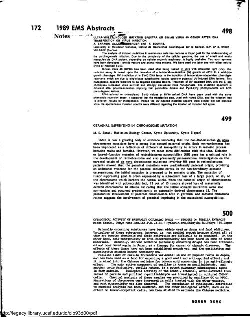 Environmental and Molecular Mutagenesis - Legacy Tobacco ...