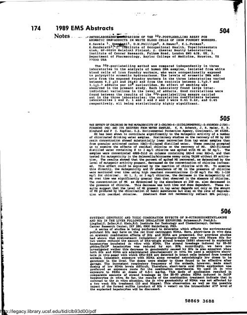 Environmental and Molecular Mutagenesis - Legacy Tobacco ...